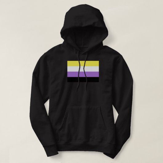 ノンバイナリー Pride フラッグ パーカ (デザイン正面)