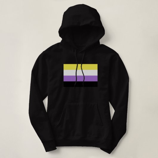 ノンバイナリー Pride フラッグ パーカ (デザイン正面)
