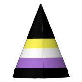 ノンバイナリー Pride フラッグ パーティーハット (裏面)