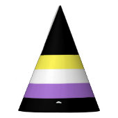 ノンバイナリー Pride フラッグ パーティーハット (左)