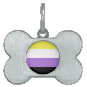 ノンバイナリー Pride フラッグ ペットネームタグ
