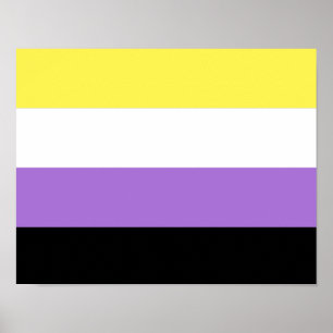 ノンバイナリー Pride フラッグ ポスター