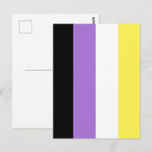 ノンバイナリー Pride フラッグ ポストカード (正面/裏面)