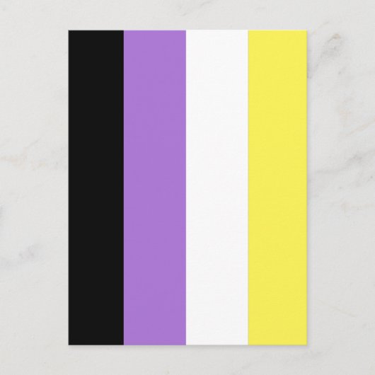 ノンバイナリー Pride フラッグ ポストカード (正面)