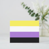 ノンバイナリー Pride フラッグ ポストカード (スタンド正面)