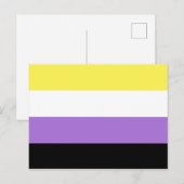 ノンバイナリー Pride フラッグ ポストカード (正面/裏面)