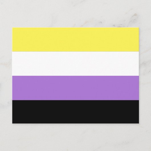 ノンバイナリー Pride フラッグ ポストカード (正面)