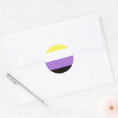 ノンバイナリー Pride フラッグ ラウンドシール (封筒)