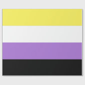 ノンバイナリー Pride フラッグ ラッピングペーパー (フラット)
