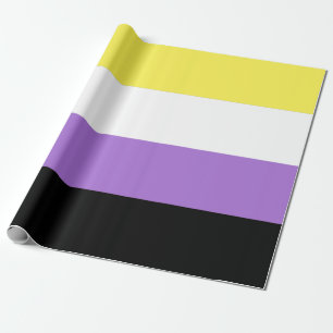 ノンバイナリー Pride フラッグ ラッピングペーパー