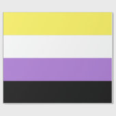 ノンバイナリー Pride フラッグ ラッピングペーパー (フラット)