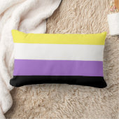 ノンバイナリー Pride フラッグ ランバークッション (ブランケット)