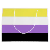 ノンバイナリー Pride フラッグ ラージペーパーバッグ (正面)