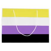 ノンバイナリー Pride フラッグ ラージペーパーバッグ (裏面)