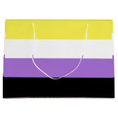 ノンバイナリー Pride フラッグ ラージペーパーバッグ (正面)