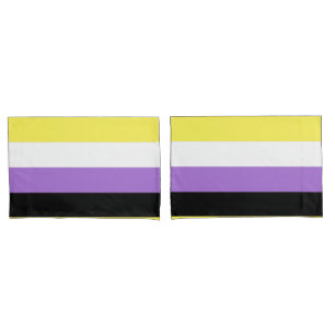 ノンバイナリー Pride フラッグ 枕カバー