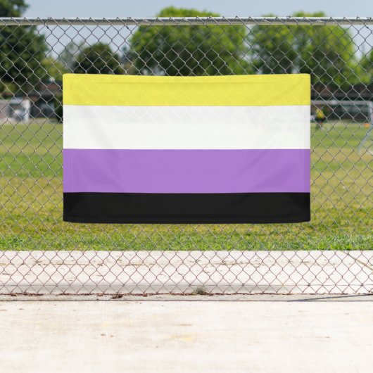 ノンバイナリー Pride フラッグ 横断幕 (インサイチュ)