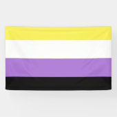 ノンバイナリー Pride フラッグ 横断幕 (横)