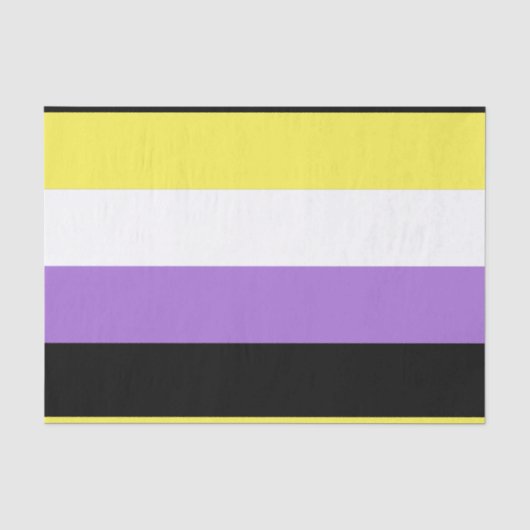 ノンバイナリー Pride フラッグ 薄葉紙 (正面)