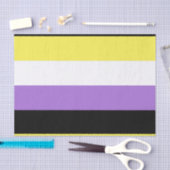 ノンバイナリー Pride フラッグ 薄葉紙 (クラフト)