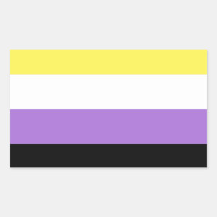 ノンバイナリー Pride フラッグ 長方形シール