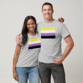 ノンバイナリー Pride フラッグ Tシャツ (ユニセックス)