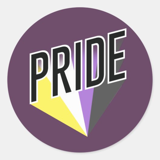 ノンバイナリー Pride ラウンドシール (正面)