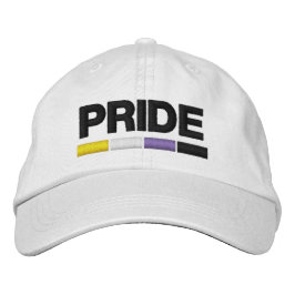 ノンバイナリー Pride 刺繍入りキャップ