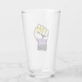 ノンバイナリー Pride 抗議のこぶし タンブラーグラス (裏面)