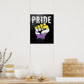 ノンバイナリー Pride Fist ポスター (キッチン)