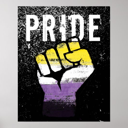 ノンバイナリー Pride Fist ポスター (正面)