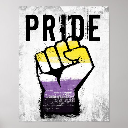 ノンバイナリー Pride Fist ポスター (正面)
