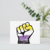 ノンバイナリー Pride Fist ポストカード (スタンド正面)