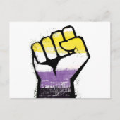 ノンバイナリー Pride Fist ポストカード (正面)