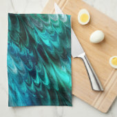 ノンパレイルケッピーティール(緑がかった色): キッチンタオル (四つ折り)