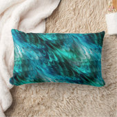 ノンパレイルケッピーティール（緑がかった色）: ランバークッション (ブランケット)