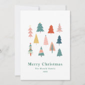 ノンフォトエレガントシンプルクリスマスツリー シーズンカード (正面)