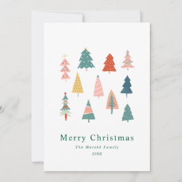 ノンフォトエレガントシンプルクリスマスツリー シーズンカード