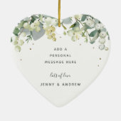 ノンフォトカスタムクリスマスハート型 セラミックオーナメント (裏面)