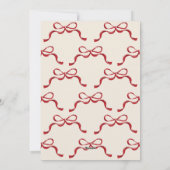 ノンフォトクリスマスレッドモダンレトロ弓 シーズンカード (裏面)