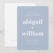 ノンフォトダスティブルーシンプルミニマモダンリスト セーブザデート (正面/裏面)