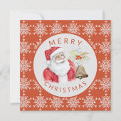 ノンフォトメリークリスマスヴィンテージサンタ シーズンカード (正面)