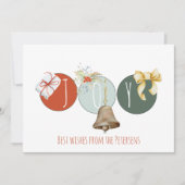 ノンフォトレトロモダンタイポグラフィクリスマス シーズンカード (正面)