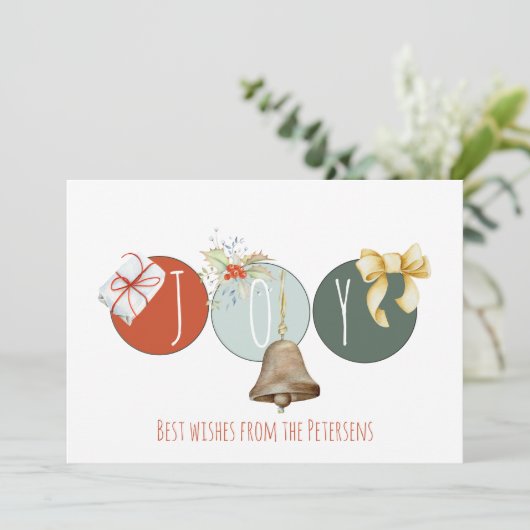 ノンフォトレトロモダンタイポグラフィクリスマス シーズンカード (スタンド正面)