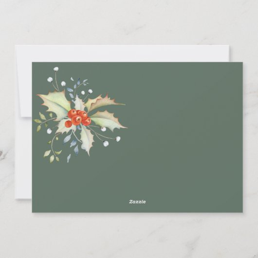 ノンフォトレトロモダンタイポグラフィクリスマス シーズンカード (裏面)