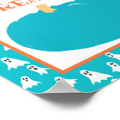 ノンフードトリートカボチャティール(緑がかった色)ハロウィーンアレルギー ポスター (角)