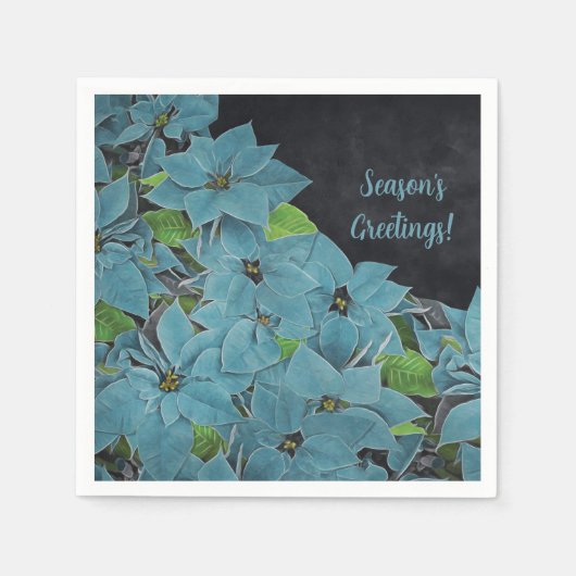 ノンブルーポ伝統的インセティアホリデイ スタンダードカクテルナプキン (正面)