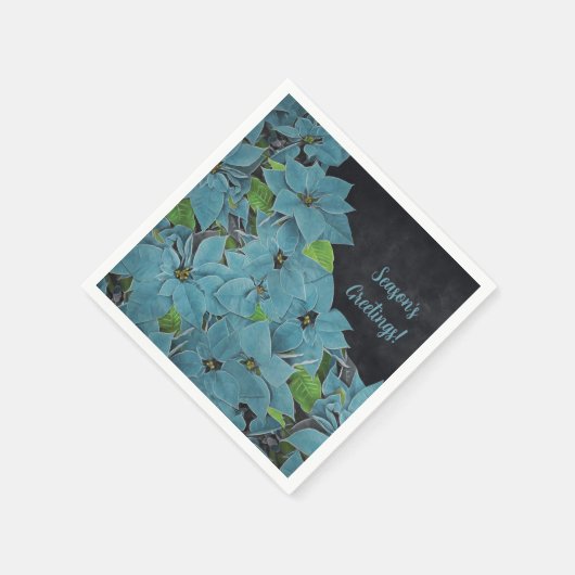 ノンブルーポ伝統的インセティアホリデイ スタンダードカクテルナプキン (角)