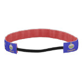 ノンヘスリップまたは滑ることッドバンドとカンザス州旗 アスレチックヘッドバンド (裏面)