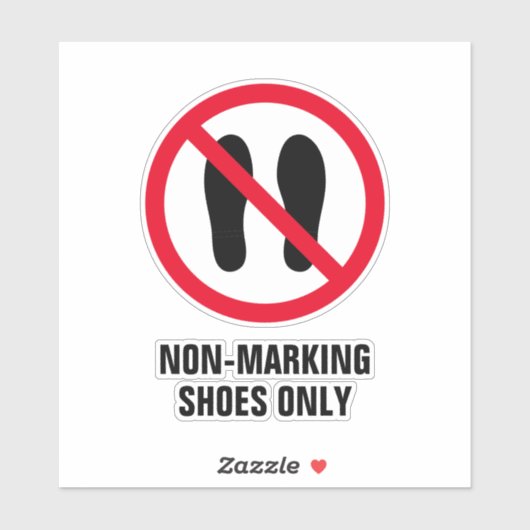 ノンマーキングのスポーツシューズのみビニールのシール シール (シート)